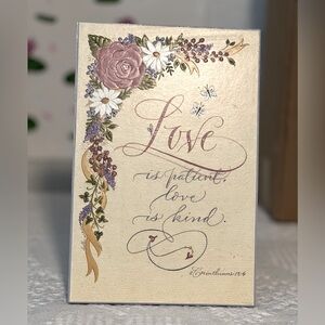 Love is patient…
